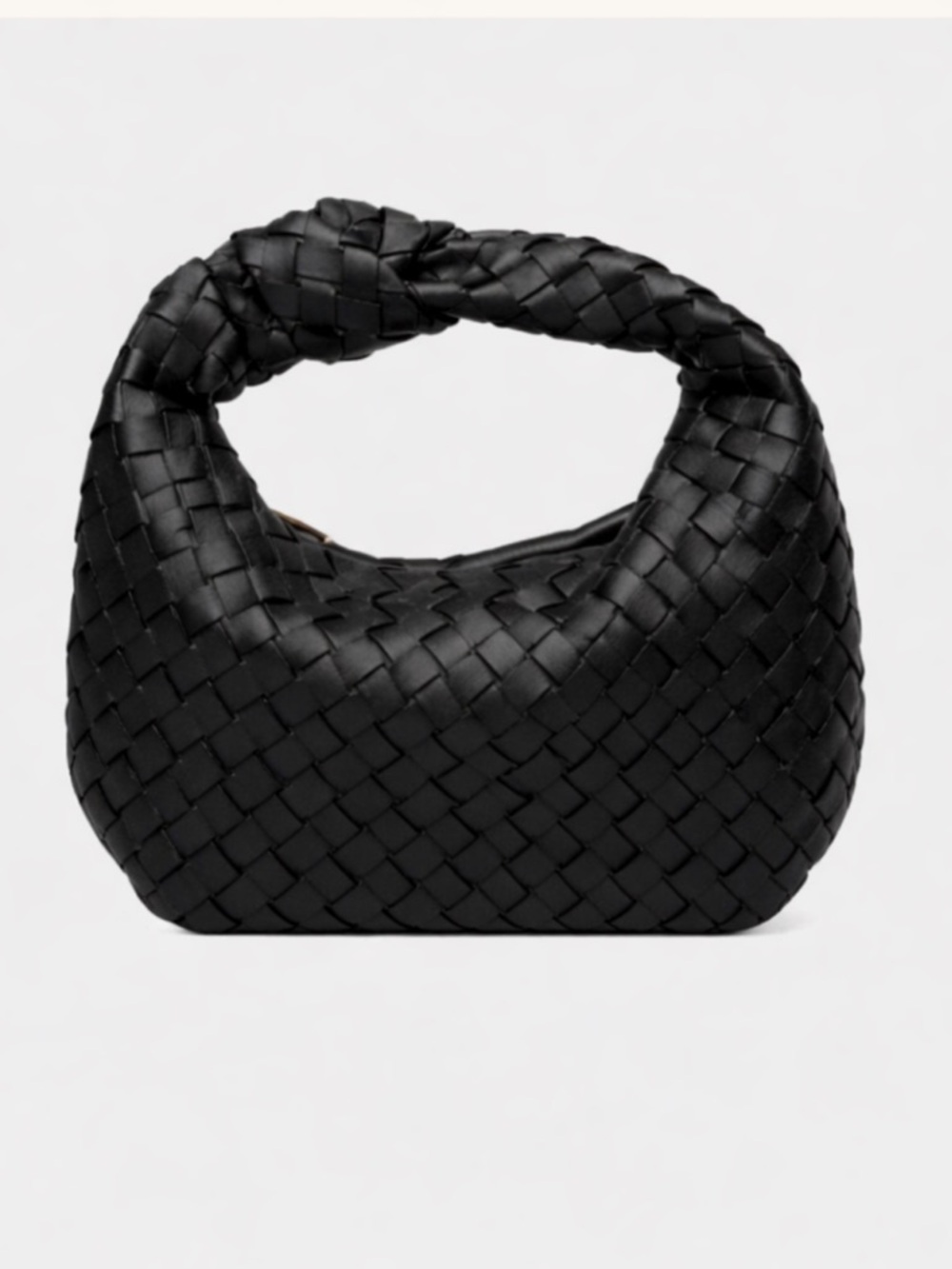 Urban Expressions Black Woven Tracy Knot-Handle Hobo NWT